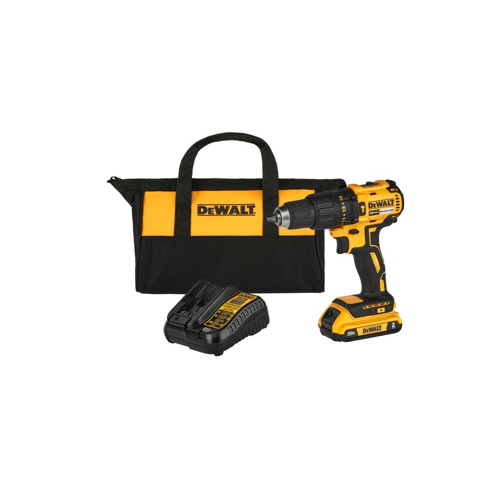 Parafusadeira Furadeira de Impacto Brushless 1/2 Pol. 20V com Bateria Lítio-Íon 2Ah Carregador Bivolt