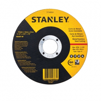 Disco de Corte para Aço Inox de 4.1/2 Pol. - Stanley 8061