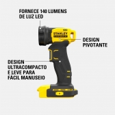Lanterna 140 Lúmens 3 LED 20V Max S/Bateria e Carregador - SCL020-B2