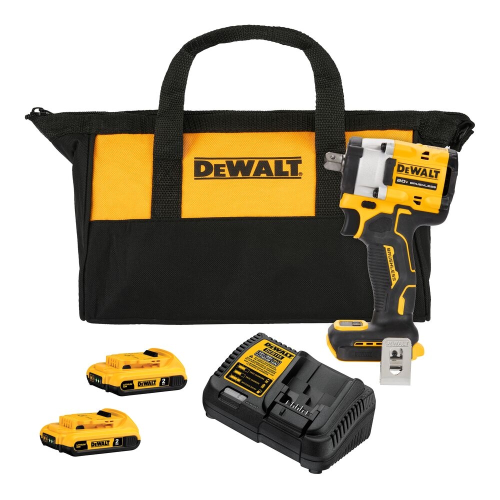 CHAVE IMPACTO 1/2 POL. 20V MAX Li-Ion  Brushless + 2 Baterias 2AH com Carreg. + Bolsa