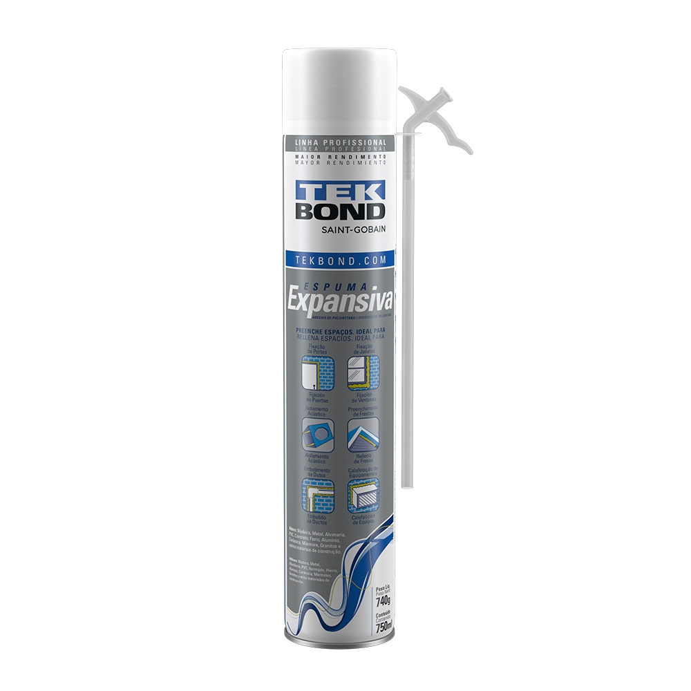 Espuma Expansiva de PU Uso Profissional 740g/750ml - TEKBOND