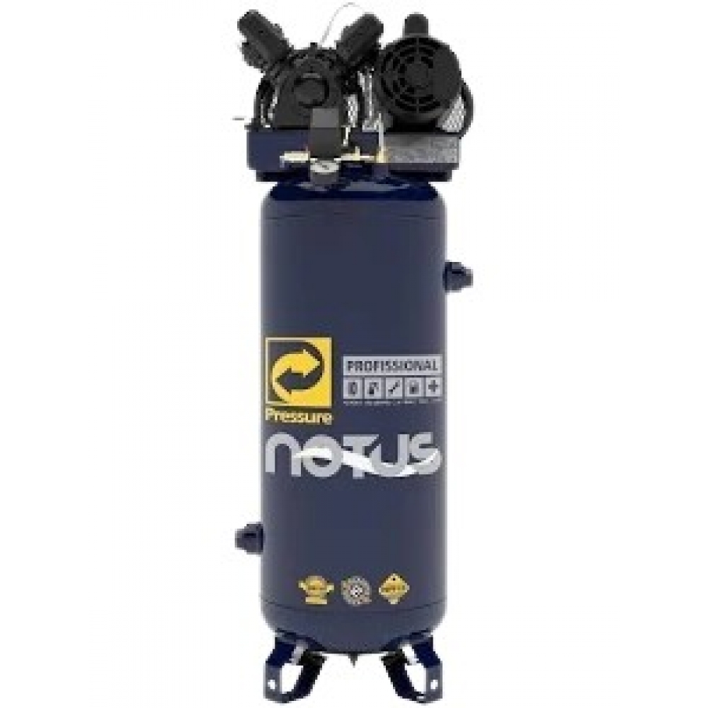 Compressor de Ar Vertical Notus 2HP 80L 10 Pés 110/220V PRESSURE