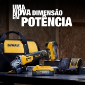 Esmerilhadeira Angular 4-1/2 - 5 Pol. Brushless 20v MAX com 2 Baterias 5Ah Carregador Bivolt