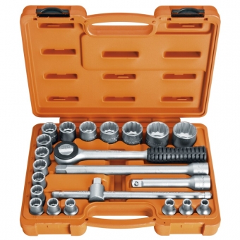 Jogo Soquete Tramontina-Pro 44833/522 Estriado Encaixe 1/2" 8mm X 32mm